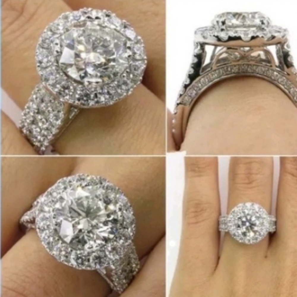 White Sapphire CZ Ring 925 Silver Filled ✔BEST 😍